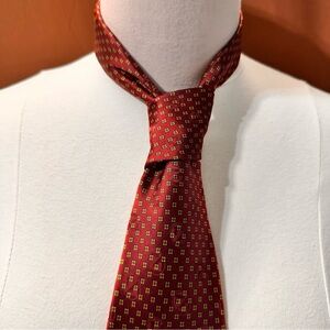 Fabris Venezia Silk Men's Tie Vintage Burgundy Classic Handmade Necktie Cravat